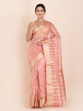 KAVVYA  PINK ORGANZA SAREE